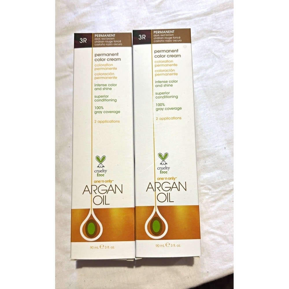 One 'n Only Argan Oil Permanent Hair Dye Cream 3R Dark Red Brown 3 fl oz